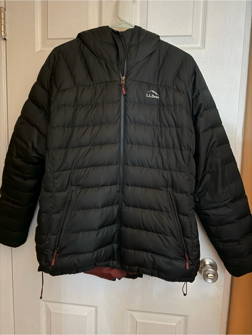 L.L. Bean Women’s Black Hooded Packable Puffer Jacket